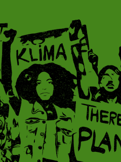 Illustration einer Klima-Demo