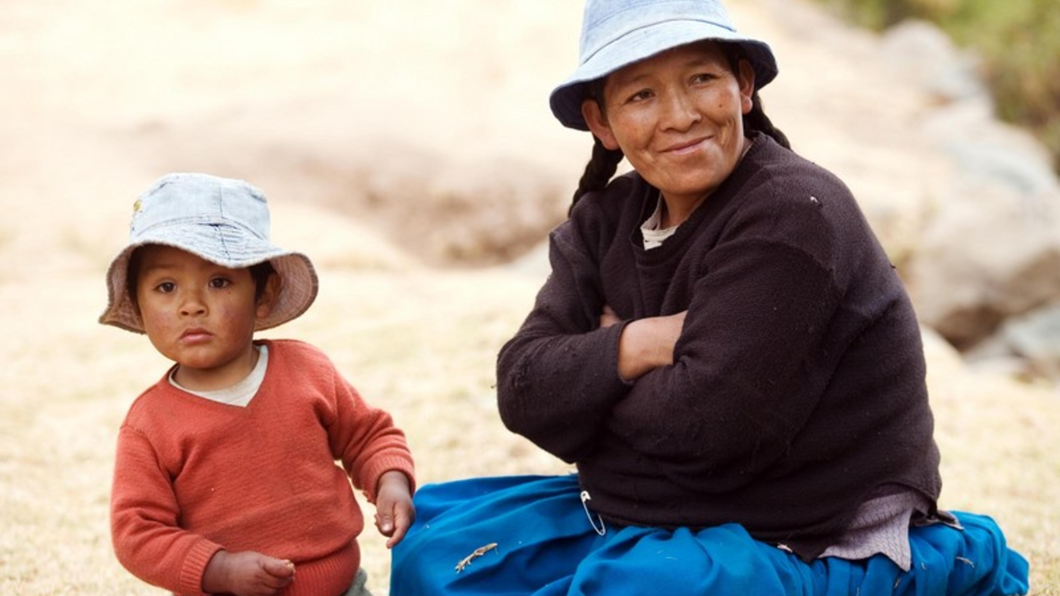 Lucia Quispe, Kleinbäuerin aus Khapi, einem Dorf am Fuße des Illimani-Gletschers