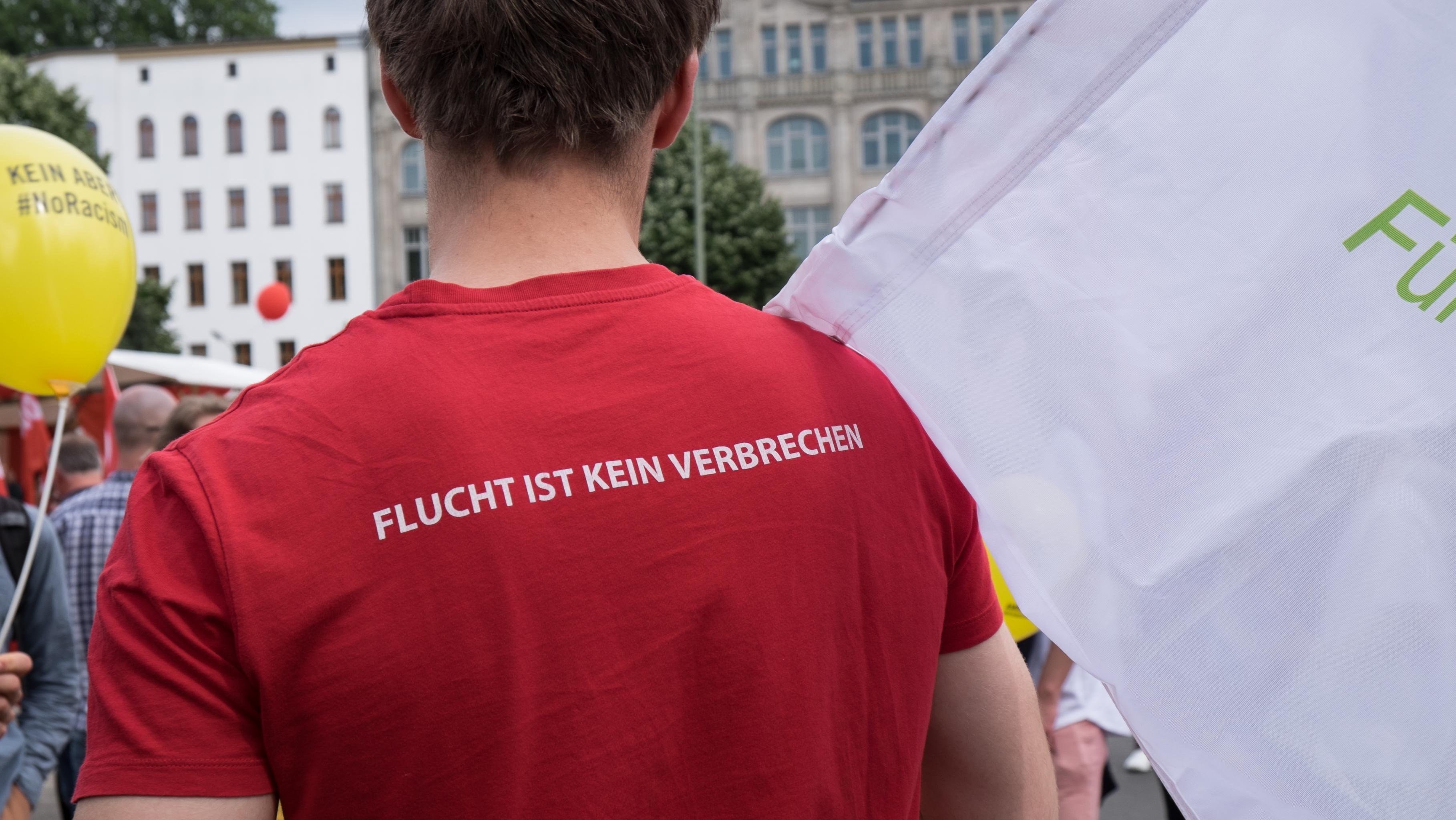Eindrücke von der Menschenkette in Berlin.