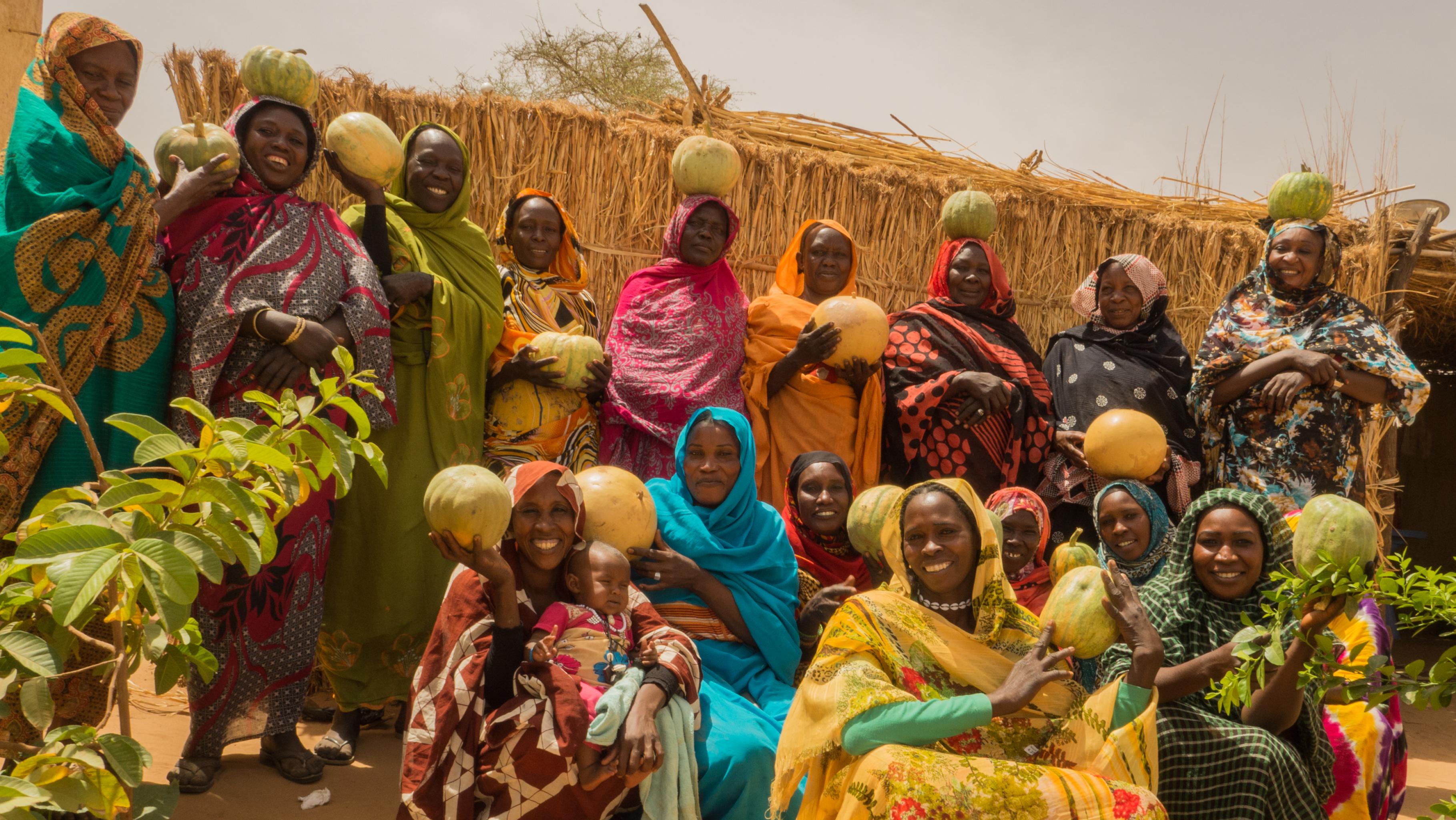 Frauen mit Obst in Shagra in Darfur im Sudan