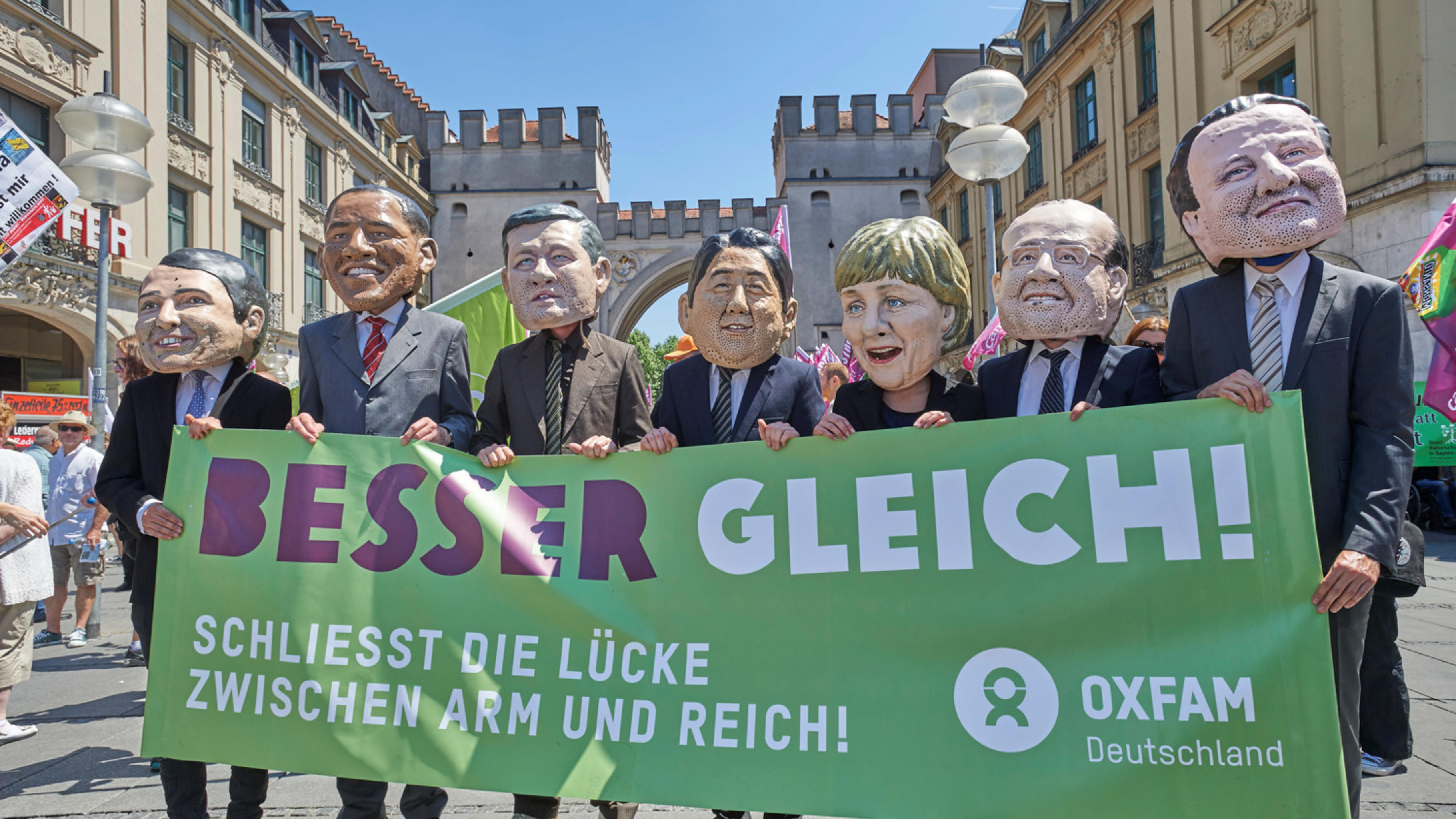 Oxfam auf der G7-Demo