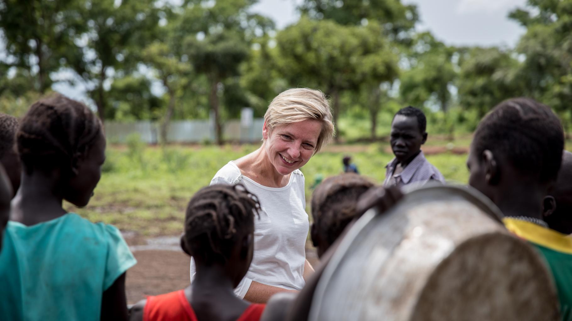 Anja Osterhaus in Äthiopien im Flüchtlingscamp Nguenyyiel