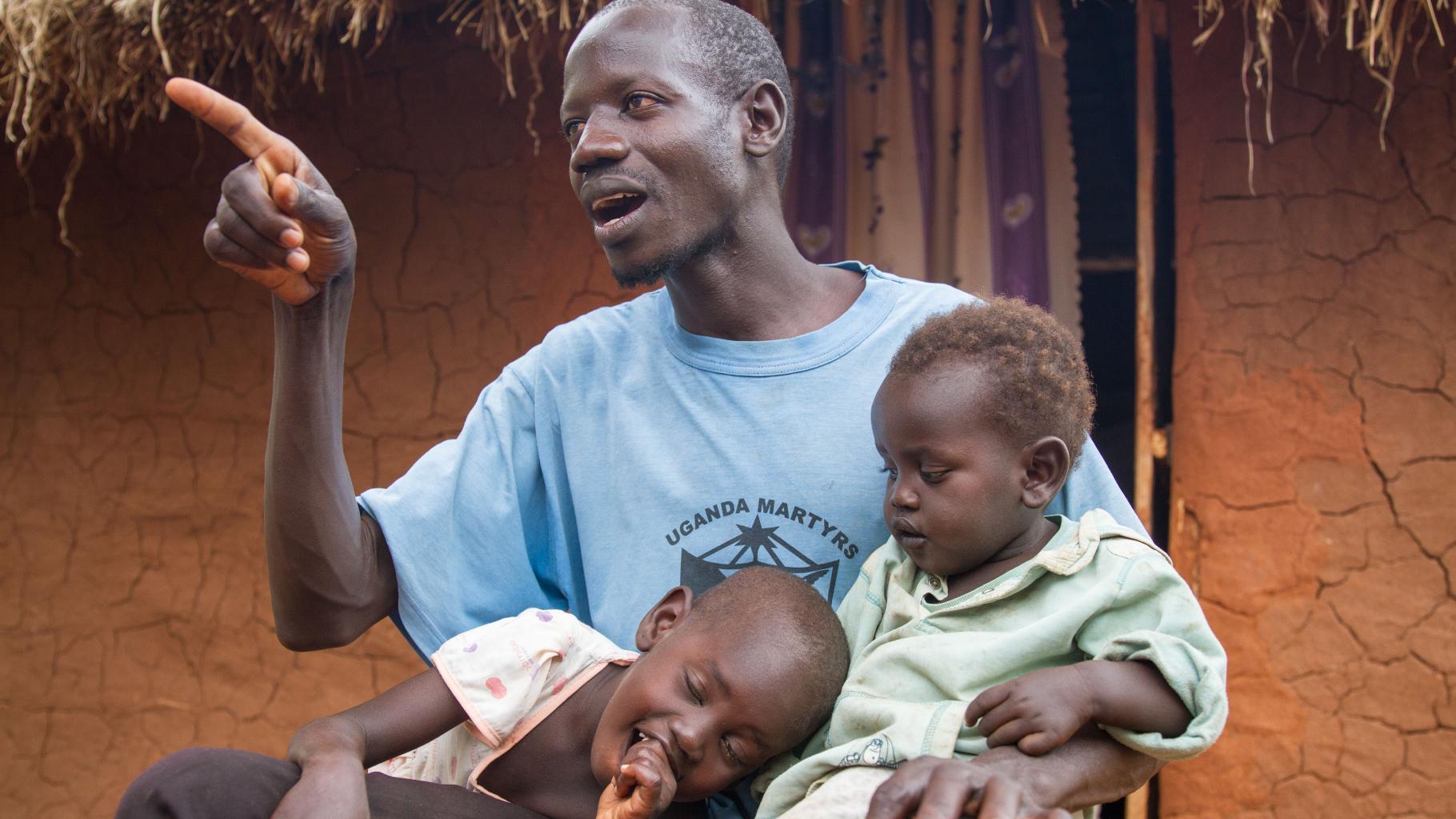 Moses aus Südsudan in einer Flüchtlingssiedlung in Uganda