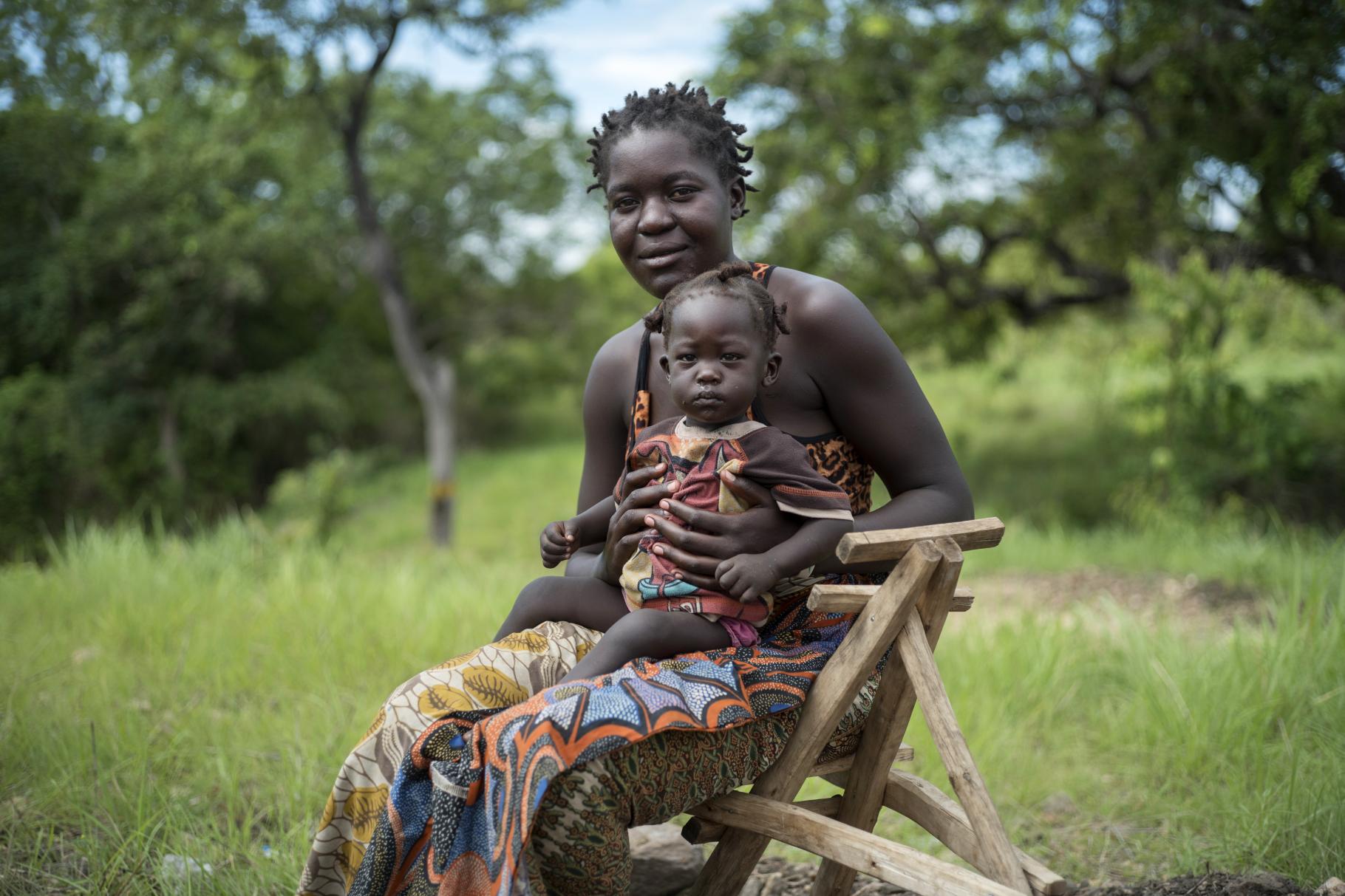 Beatrice aus Südsudan in einer Flüchtlingssiedlung in Uganda